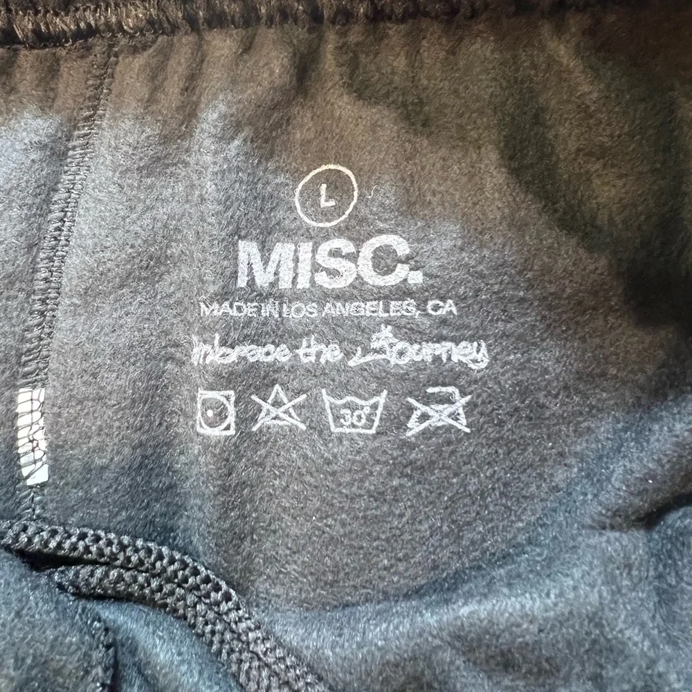 Misc. Design Studio Black Graphic Sweatpants Embrace‎ the Journey Joggers large